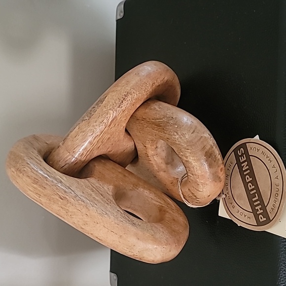 Handcrafted Boho Wood Chain Home Decor - Picture 2 of 5